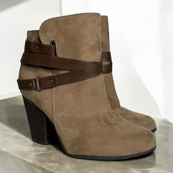 Torrid | Strappy Bootie Microfiber Inside Zippers 3.5” Block Heel - Picture 1 of 7